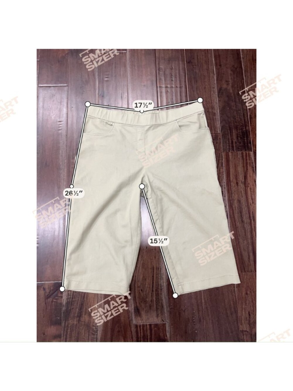 Coral Bay Petite Olive Green Stretch Bermuda Shorts SZ 16P Earth Tones Gorpcore - Picture 7 of 9